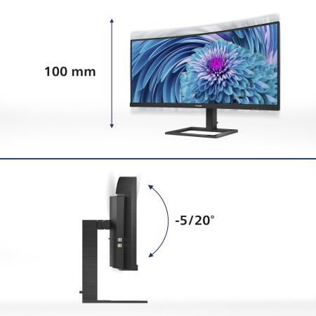 Philips 346E2CUAE - 34 colio VA monitorius, UWQHD