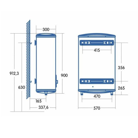 Elektrinis vandens šildytuvas CATA CTRS-80 REV SLIM Smart (boileris)