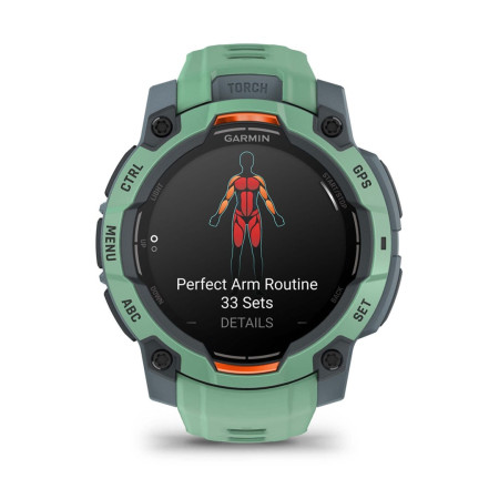 Garmin Instinct 3 AMOLED 3,05 cm (1.2") 45 mm Skaitmeninis 390 x 390 pikseliai Lietimui jautrus ekranas Žalia GPS (palydovinis)