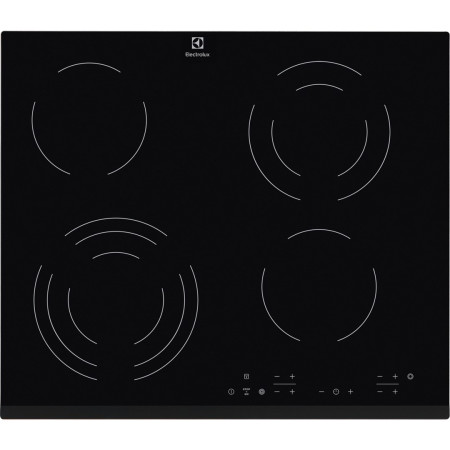 Electrolux EHF6343FOK viryklė juoda, įmontuota 60 cm keraminė 4 zonos