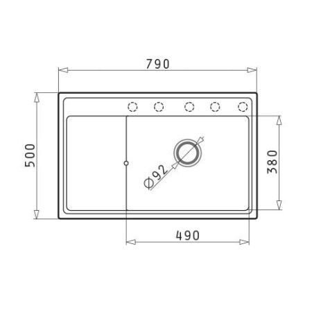 Kriauklė PYRAMIS CAMEA (79x50) 1B 1D R + IDEA Black Edition Maišytuvas