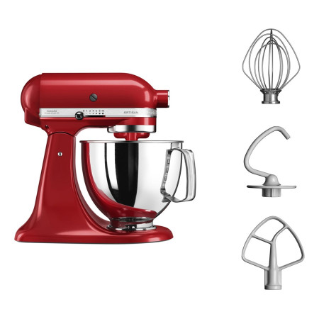 KitchenAid Artisan 5KSM125 Pastatomas plaktuvas 300 W Raudona