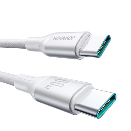 Joyroom S-A28 USB-C į USB-C 60W 2.0m baltas kabelis