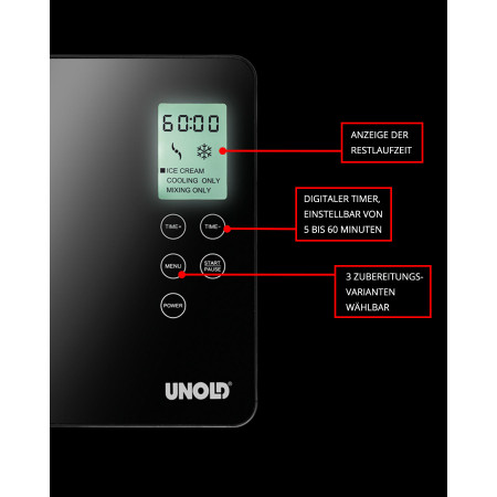 Unold ledų gaminimo aparatas 2 L Juoda, Nerūdijančiojo plieno 180 W