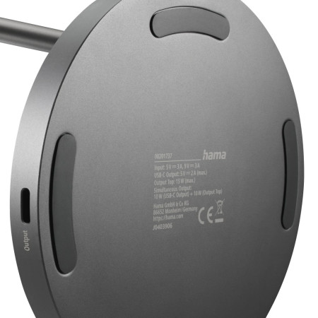 Hama mobiliojo įrenginio kroviklis Juodas USB Belaidis įkrovimas