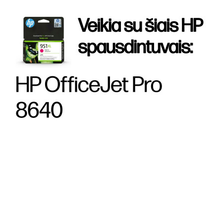 HP 951XL didelės talpos purpurinis originalus rašalo kasetė