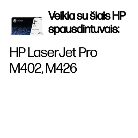 HP 26A Juodas originalus LaserJet tonerio kasetė