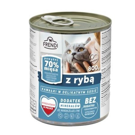 FRENDI kawałki w sosie z rybą karma mokra dla kota 800g