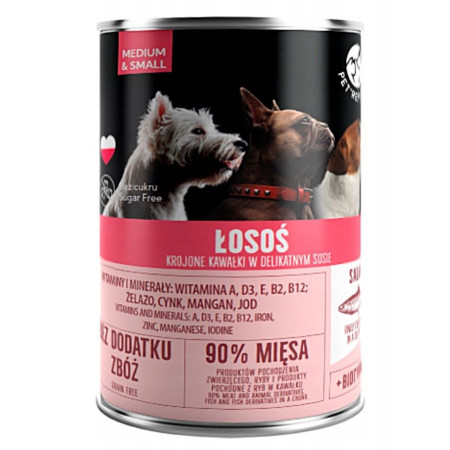 PET REPUBLIC Adult Medium & Small Salmon - šlapias maistas šunims - 400g