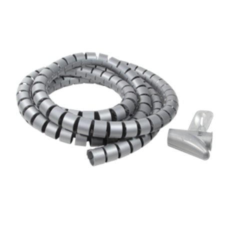 LogiLink spiralinis kabelis 1.3m sidabrinis