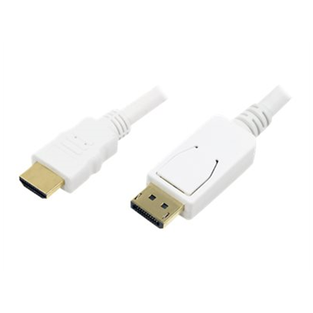 LogiLink DisplayPort - HDMI 2.0m baltas