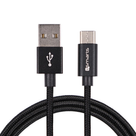 USB-A į USB-C kabelis RapidCord 2A, 2m, juodas