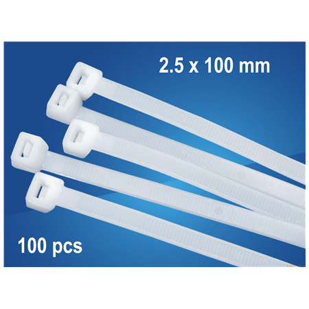 Logilink 0.1m balta kabelių juosta