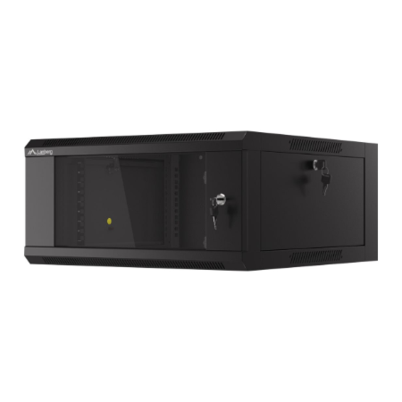 Lanberg 19" 4U 600 mm pakabinama rack spinta juoda