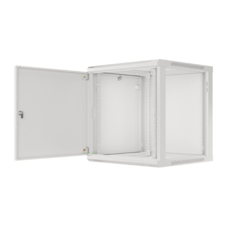 Lanberg 19" 12U 600x600 pilka rack spinta su metaliniais durimis