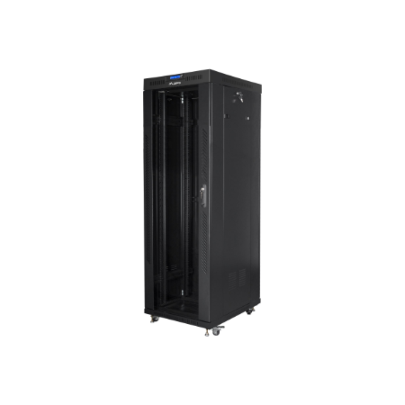 LANBERG 19" 37U Rack Stovas 600x800 Juodas su Stikliniais Durimis LCD V2