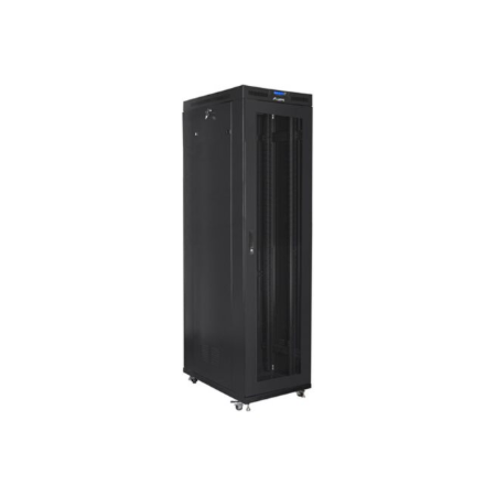 Lanberg 19" 47U Stacionari Rack Spinta 800x1000 Juoda su perforuotais durimis