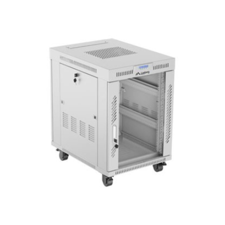LANBERG 19" 15U Rack Stovas su Stiklinėmis Durimis