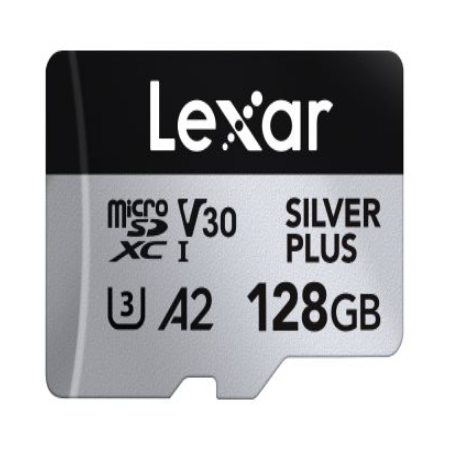 Lexar 128GB microSDXC Professional SILVER Plus UHS-I A2 V30 U3 4K