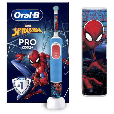 Oral-B Vitality Pro D103 Kids 3+ Spiderman Etui mėlynas