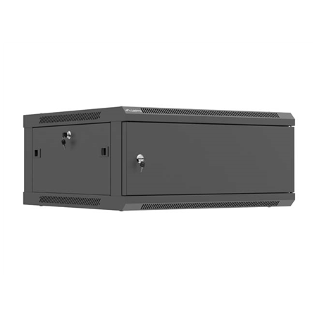 Lanberg Wall mounted installation cabinet 19" 4U 600X600 | WF01-6604-00B | Black
