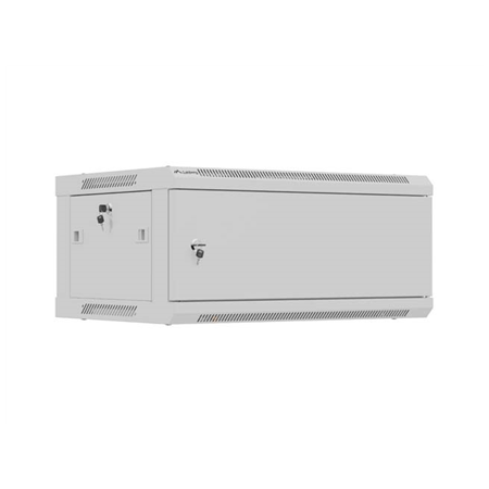 Lanberg Wall mounted installation cabinet 19" 4U 600X450 | WF01-6404-00S | Gray