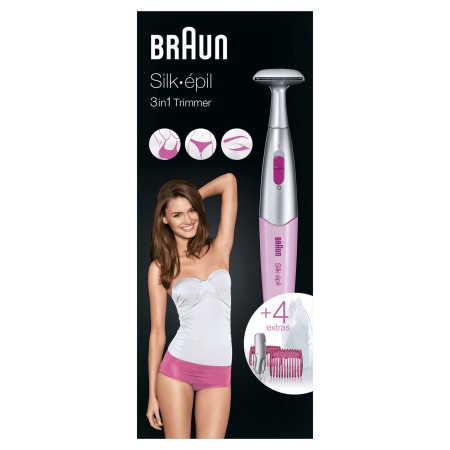Braun Silk-épil Styler FG1100 bikinio zonos skustuvas Rožinė