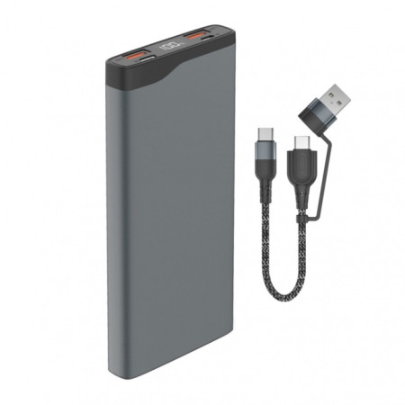 Power Bank VoltHub Pro 10000mAh 22.5W su Quick Charge, PD gunmetal