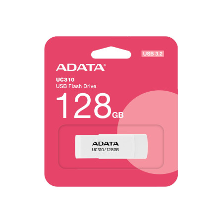 USB atmintinė ADATA UC310 128GB balta
