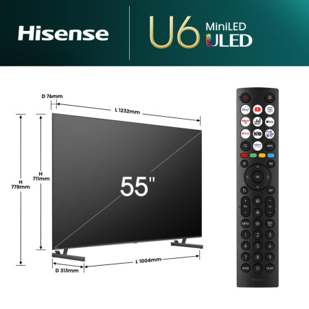 Hisense 55U6NQ televizorius
