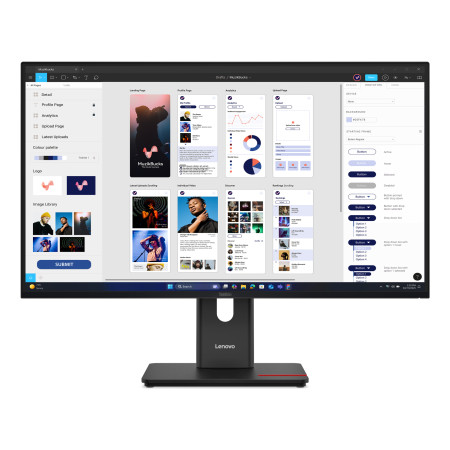 Lenovo ThinkVision T32UD-40 Kompiuterio monitorius - 31.5" | 3840 x 2160 | Juodas