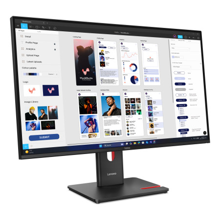 Lenovo ThinkVision T32UD-40 Kompiuterio monitorius - 31.5" | 3840 x 2160 | Juodas