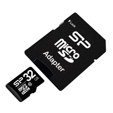 MicroSDHC atminties kortelė Silicon Power 32GB Class 10 + adapteris