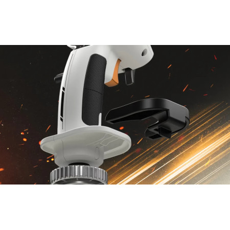 Thrustmaster Sol-R 2 HOSAS Space Sim Duo Juoda, Balta USB Orlaivio vairalazdė