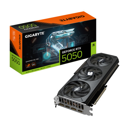GIGABYTE GeForce RTX 5050 GAMING OC 8 GB GDDR6 Grafikos Plokštė