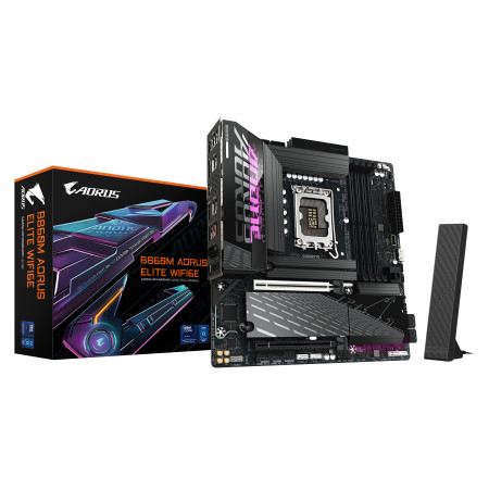 GIGABYTE B860M AORUS ELITE WIFI6E pagrindinė plokštė Intel B860 LGA 1851 (Socket V1) micro ATX