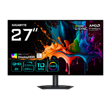 GIGABYTE MO27Q28G 27 colių kompiuterio monitorius 2560 x 1440 pikselių Quad HD OLED