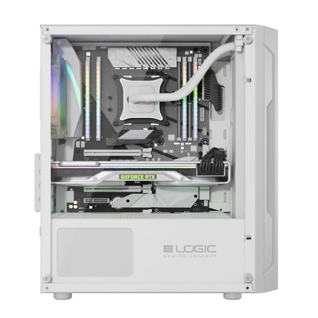 Logic Aramis ARGB White kompiuterio korpusas