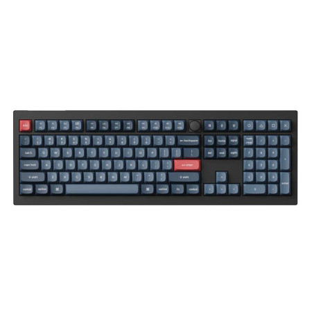 Keychron V6 MAX pilno dydžio klaviatūra su rudu jungikliu juoda