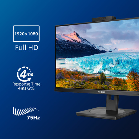 Philips 272S1MH - 27'' | IPS | Full HD | 75 Hz | DisplayPort, DVI, HDMI, USB 2.0, USB 3.2, VGA | Garsiakalbiai 2 x 2 W | Pivot |