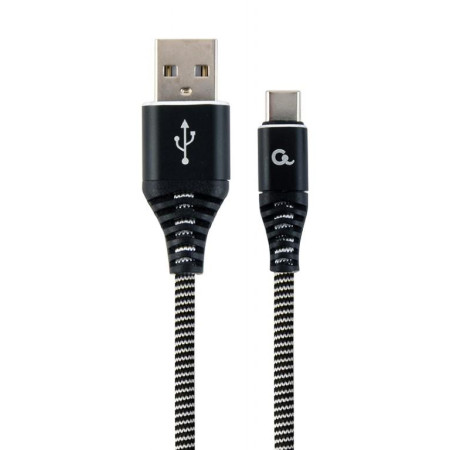 USB-C į USB2 kabelis 1m juodas/baltas