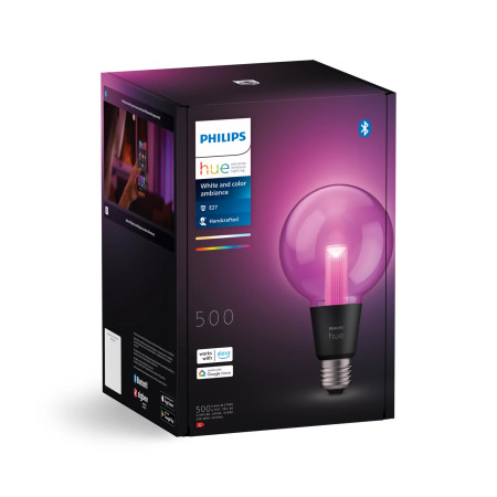 Philips Hue White and Color Ambiance E27 G95 išmanioji lemputė