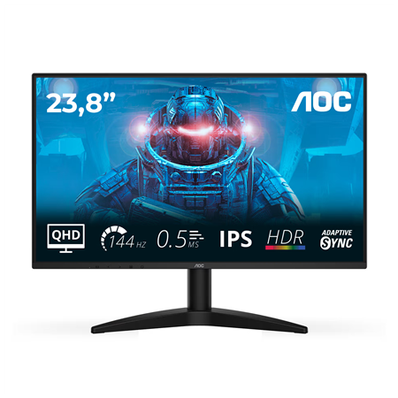 AOC | Q24B36X | 24 " | IPS | QHD | 16:9 | 144 Hz | 4 ms | 2560 x 1440 pixels | 300 cd/m² | HDMI ports quantity 1 | Black