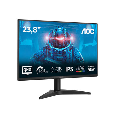 AOC | Q24B36X | 24 " | IPS | QHD | 16:9 | 144 Hz | 4 ms | 2560 x 1440 pixels | 300 cd/m² | HDMI ports quantity 1 | Black