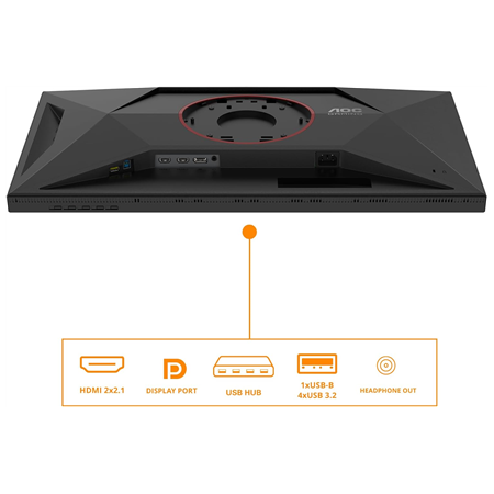 AOC | U27G4XM | 27 " | Fast IPS | UHD | 16:9 | 160 Hz | 1 ms | 3840 x 2160 pixels | 1200 cd/m² | HDMI ports quantity 1 | Black