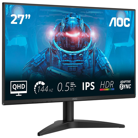 AOC | Q27B36X | 27 " | IPS | QHD | 16:9 | 144 Hz | 4 ms | 2560 x 1440 pixels | 300 cd/m² | HDMI ports quantity 1 | Black