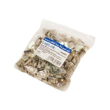 MP0003 | CAT5e Modular PlugSuitable for 8P8C Round CableConnector shieldedGold-plated contacts