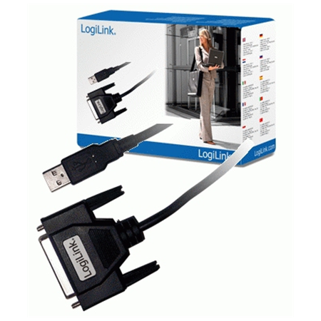 Logilink | USB 2.0 adapter to Paralel (LPT)  DB25 , 1,8m | USB-A to LPT USB A male | DB25