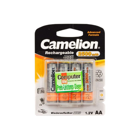Camelion | AA/HR6 | 2500 mAh | Rechargeable Batteries Ni-MH | 4 pc(s)