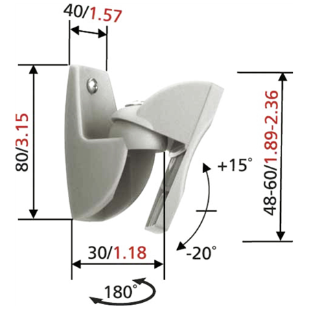 Vogels | Loundspeaker Mount | VLB500 | Turn, Tilt | Maximum weight (capacity) 5 kg | Silver